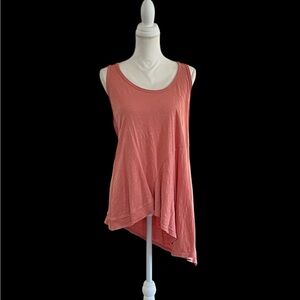Anthropologie Asymmetrical Coral Tank Top